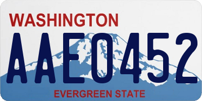 WA license plate AAE0452