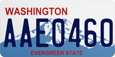 WA license plate AAE0460