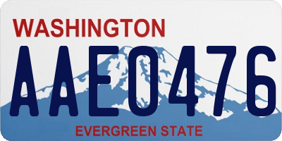 WA license plate AAE0476