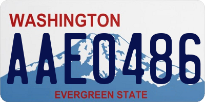 WA license plate AAE0486