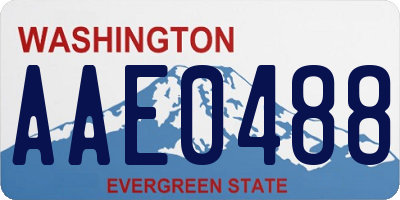 WA license plate AAE0488