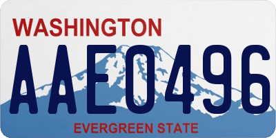 WA license plate AAE0496