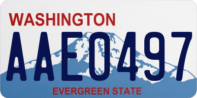 WA license plate AAE0497