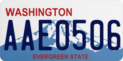 WA license plate AAE0506