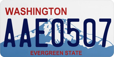 WA license plate AAE0507