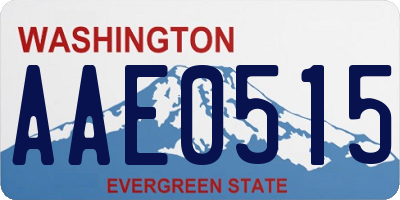 WA license plate AAE0515