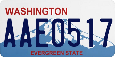 WA license plate AAE0517