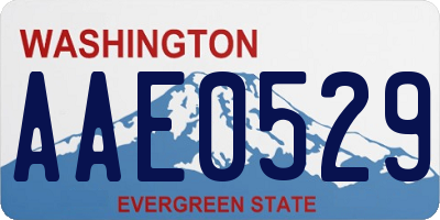 WA license plate AAE0529
