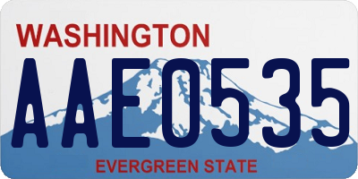 WA license plate AAE0535
