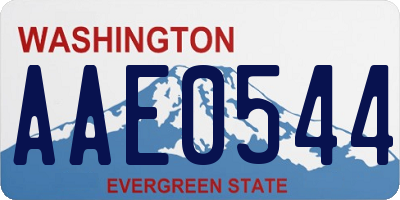 WA license plate AAE0544