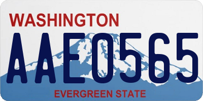 WA license plate AAE0565