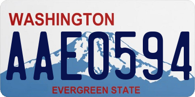 WA license plate AAE0594