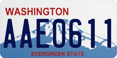 WA license plate AAE0611
