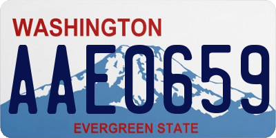WA license plate AAE0659