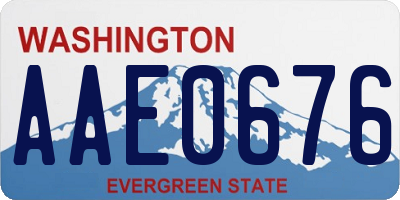 WA license plate AAE0676