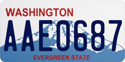 WA license plate AAE0687