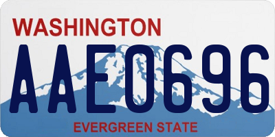 WA license plate AAE0696