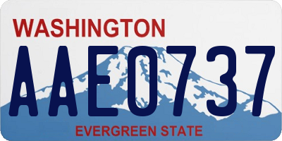 WA license plate AAE0737