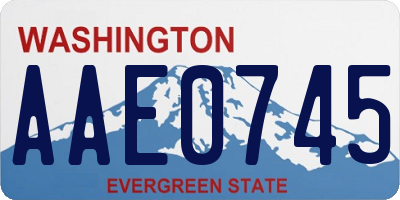 WA license plate AAE0745
