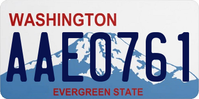 WA license plate AAE0761