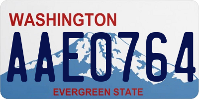 WA license plate AAE0764