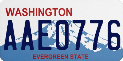 WA license plate AAE0776