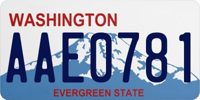 WA license plate AAE0781