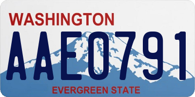 WA license plate AAE0791