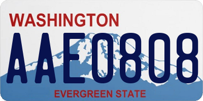 WA license plate AAE0808