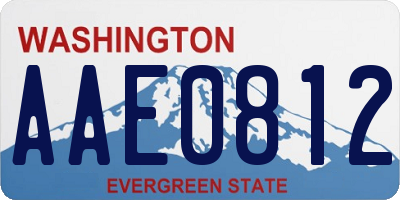 WA license plate AAE0812