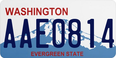 WA license plate AAE0814