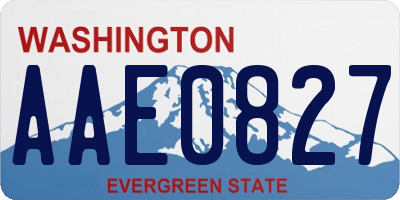WA license plate AAE0827