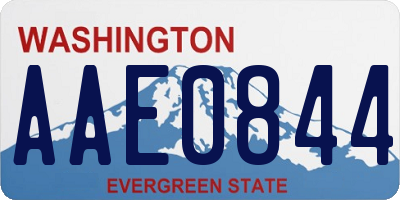 WA license plate AAE0844