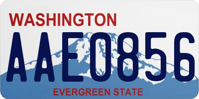 WA license plate AAE0856
