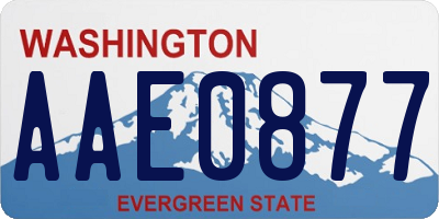 WA license plate AAE0877