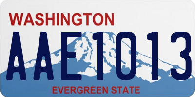 WA license plate AAE1013