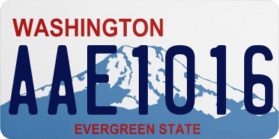 WA license plate AAE1016