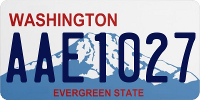 WA license plate AAE1027
