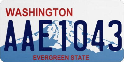 WA license plate AAE1043