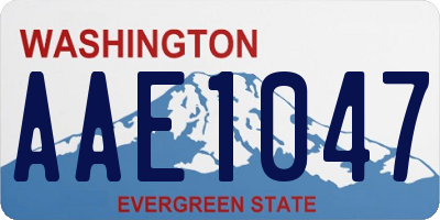 WA license plate AAE1047