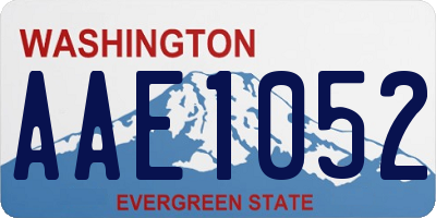 WA license plate AAE1052