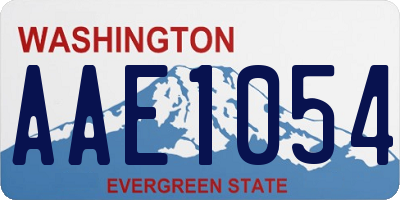 WA license plate AAE1054