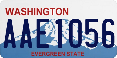 WA license plate AAE1056