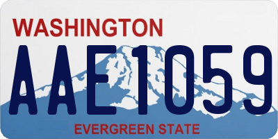 WA license plate AAE1059