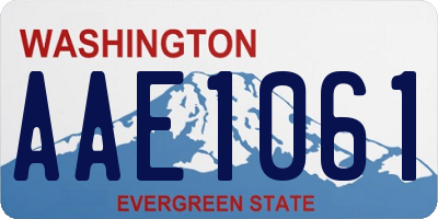 WA license plate AAE1061