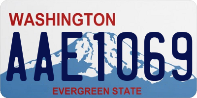 WA license plate AAE1069