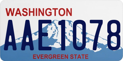 WA license plate AAE1078