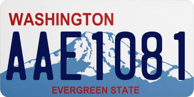 WA license plate AAE1081