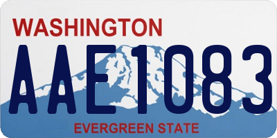 WA license plate AAE1083