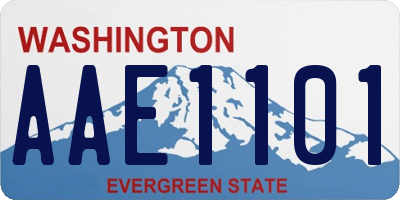 WA license plate AAE1101